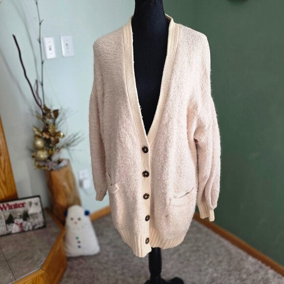 Free People Snow Drop Cardigan – Ivory/Pink – Size XS - Picture 3 of 5